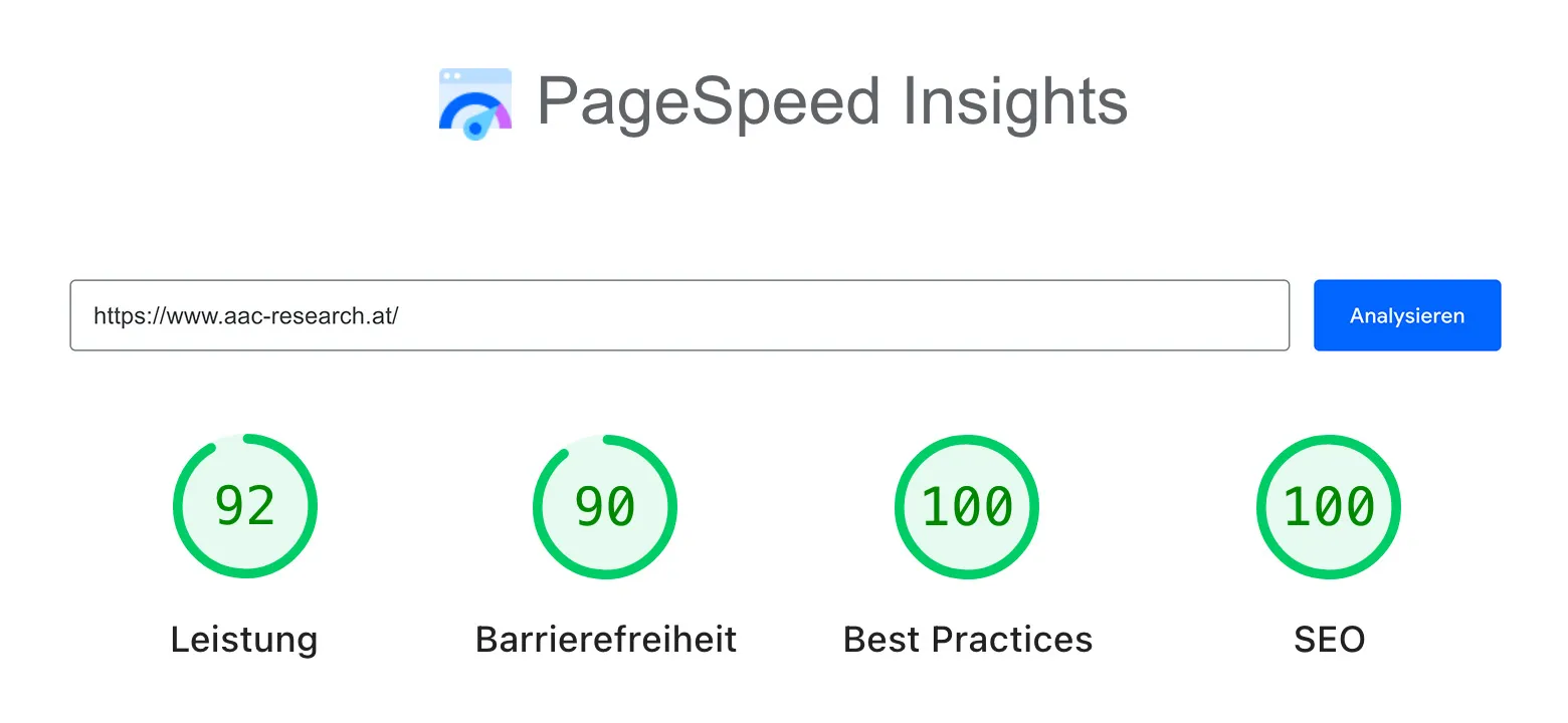 AAC-Research-Page-Speed-und-Barrierefreiheit-Ergebnis