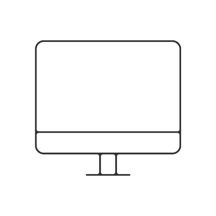 Webdesign & Entwicklung Icon, Desktop PC