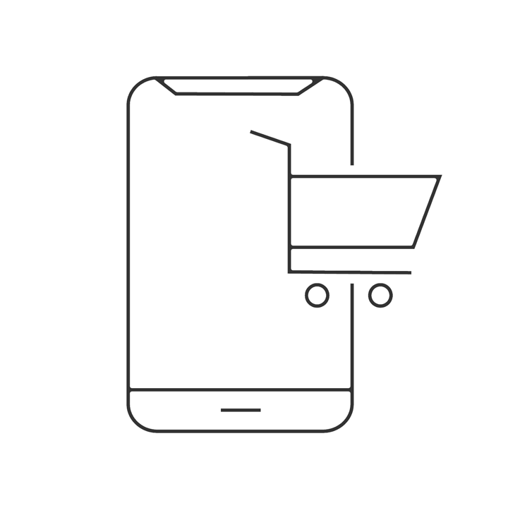 Online Shop Entwicklung, Mobile Phone Icon