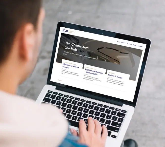 CLH Website der Wirtschaftsuniversität Wien auf Desktop Screen