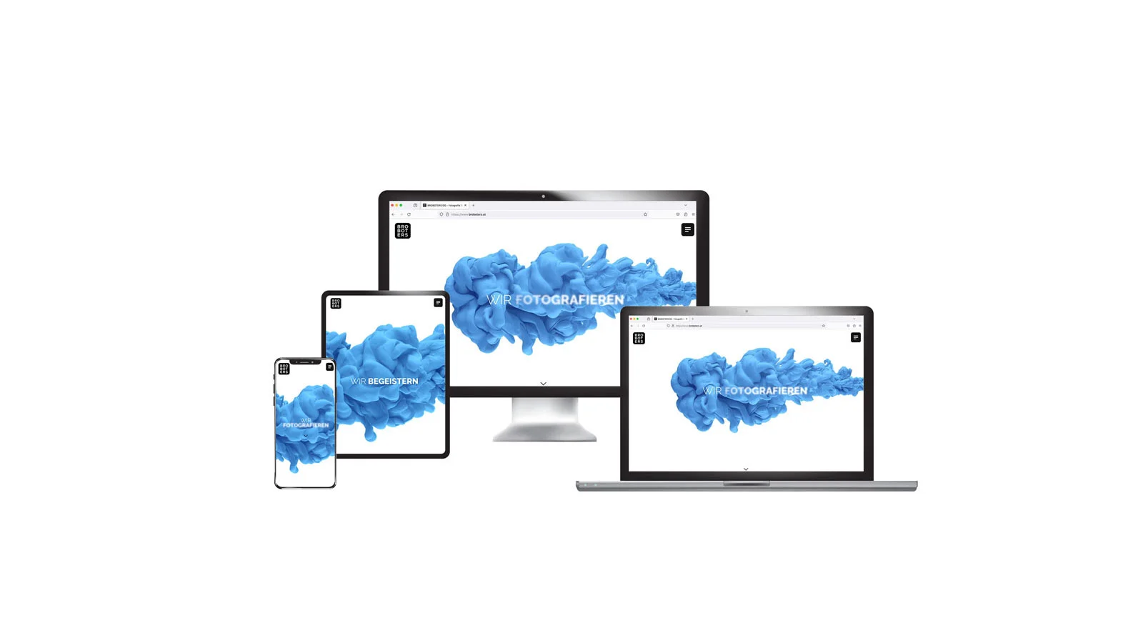 Webdesign Agentur Wien 19 Broboters Website auf Responvie Screens