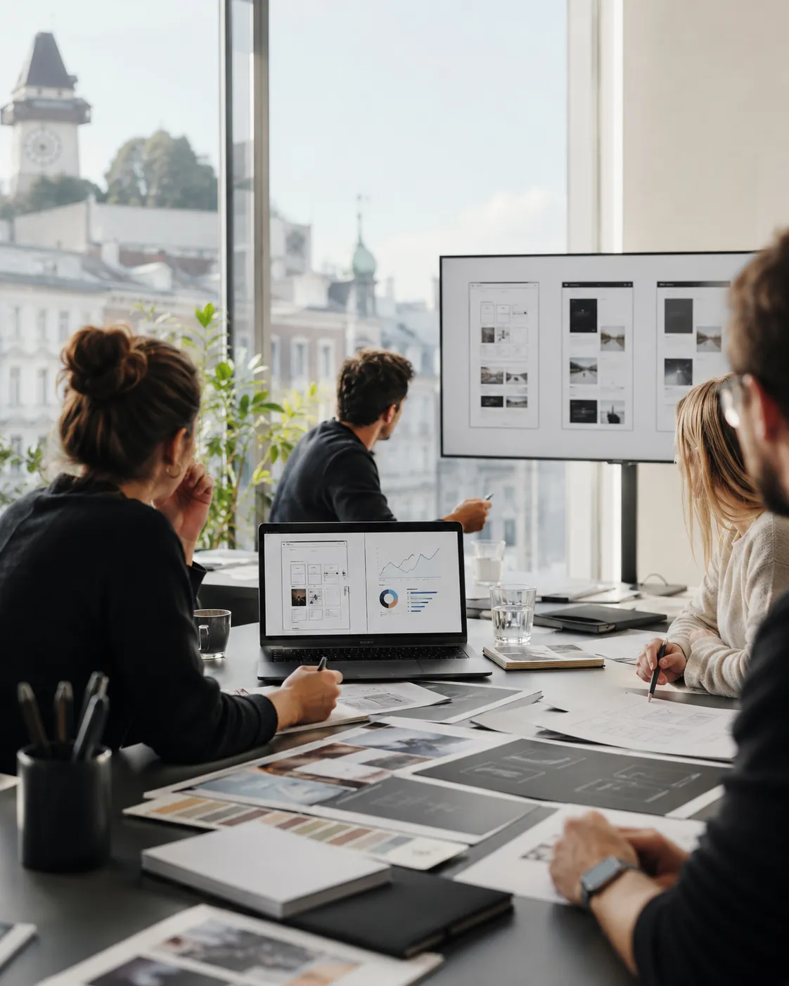 Werbeagentur bitSTUDIOS bei der Arbeit: Besprechung des USP